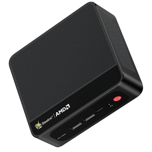 Beelink Mini PC SER5 Max Mini Ordinateur de Bureau avec AMD Ryzen 7 7735HS (8C/16T, jusqu'à 4,75 GHz), 24Go (12Go x 2) LPDDR5, SSD M.2 PCIe 1To, Bluetooth...