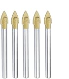 HUHAO 5PCS USD$2398Drill Bits Set Carbide Glass & Tile Drill Bit Set 12mm Cut Dia Hole Opener Triangle Multi-Material Drill Bit 5PCS