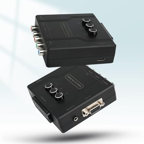 Image of BITFUNX RGBS /VGA /SCART to Component Adapter - Supports R /G /B Single Channel Color Adjustment, Plug & Play Video Game Converter with No Lag, for Retro Game Console