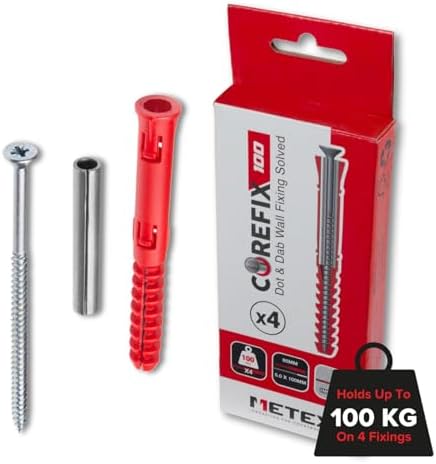 Corefix 24 x 120mm Heavy Duty Dot & Dab Wall Fixings - Plasterboard ...