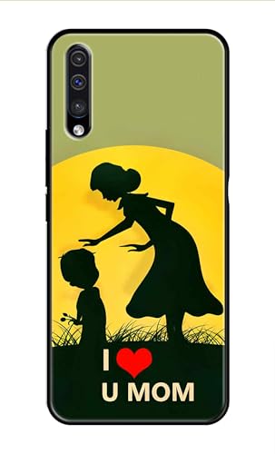Image of Metal TPU Printed Back Cover for Samsung Galaxy A50 | A50s (Love U Mom) 360 Degree Protection | Camera Protection -25092024(AR)