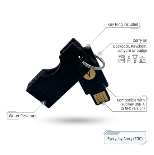 Image of Yubikey Protector Flip Case Keychain Holder (5 NFC / 5C NFC)