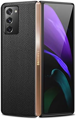 Zouzt For Z Fold 2 5G Carbon Fiber Case | Ultra Slim | Lightweight | Scratch Resistant | Wireless Charging | Cover Case Compatible with Samsung Galaxy Z Fold 2 5G Case (2020) -Black