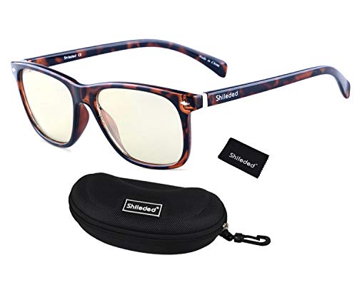 Shileded Computer Glasses Blue Light Blocking Glasses for Men & Women, Tortoise