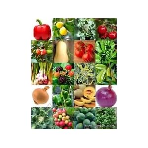 Organic Fruits & Vegetable Mix, Heirloom Garden Non GMO Assorted Seed -150 Seeds