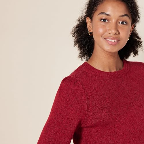 Image of Amazon Essentials Women's Relaxed-Fit Soft Touch Long Sleeve Pleated Shoulder Crewneck Sweater