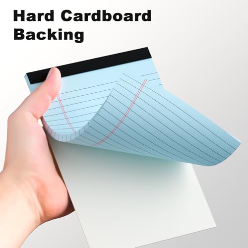 5pcs small note pads 5x8 notebook college ruled legal pads color notepads 5 pack study back writing pads 5 x 8 perforated narrow ruled pads of paper for school amp office supplies 30 sheetspack