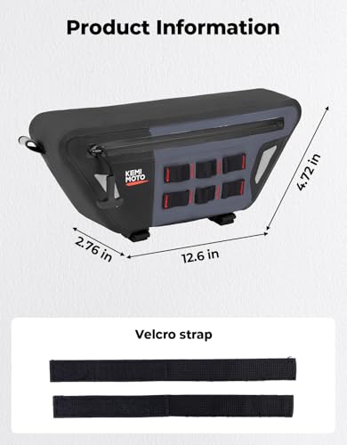 Image of KEMIMOTO Motorcycle Handlebar Bag, Bicycle Front Fork Tool Bag - Fully Waterproof Bag Compatible with Sur-Ron Light Bee X and S X160 X260 Talaria Sting Segway Electric Dirt Bike 2L