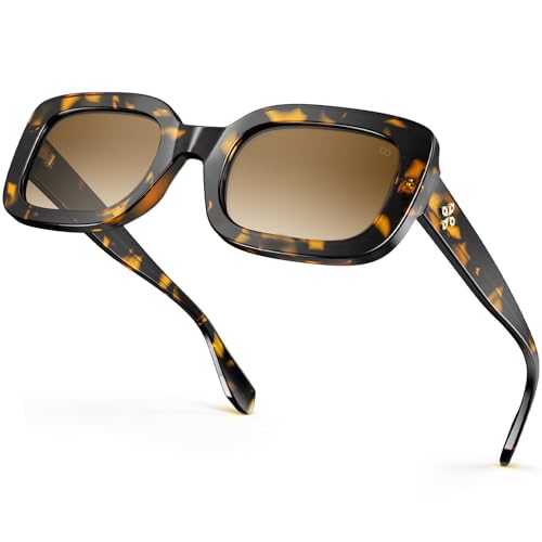 VISOONE Chunky Rectangle Sunglasses Women Men 90’s Vintage Retro Accessories UV400 Protection Narrow Square Shades Harmony