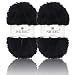 Super Soft Fur Yarn Smooth Fluffy Faux Fur Eyelash yarn For Crochet Knit By NICEEC With 2 Skeins-Total Length 2×32m(2×35yds,50g×2)-Black