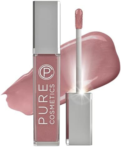 Pure Illumination Light-Up Lip Gloss with LED-Lit Applicator Brush + Side Mirror, Non-Sticky, Moisturizing Hydrating Lip Glosses with Lanolin, Jojoba Oil, & Vitamin E, Classy