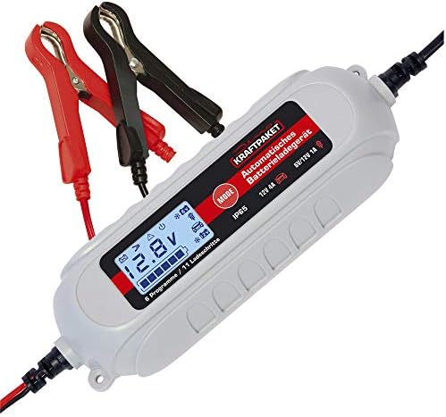 Dino KRAFTPAKET 4A-6V/12V intelligentes und automatisches Batterieladegerät | Für Blei-Säure, GEL, Start/Stopp EFB, AGM-Batterie | KFZ-Ladegerät für Auto, Motorrad, Kleintransporte