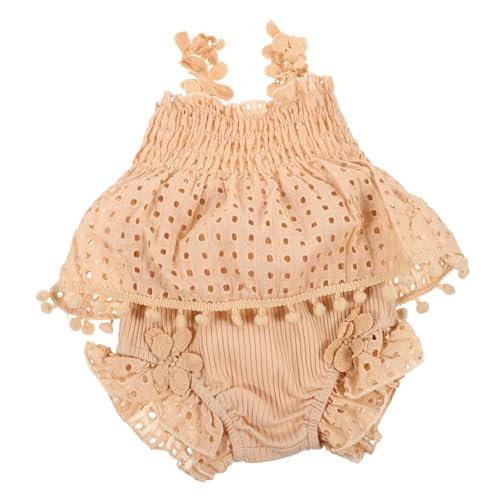 WOFASHPURET 2 Conjuntos blusa renda para bebê roupas bebê roupas para bebês meninas vestidos meninas