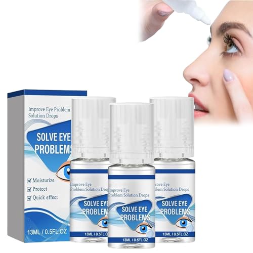 Myopie inverse gouttes pour les yeux, solution de traitement des problèmes oculaires, myopie soulage les yeux secs, soulage la fatigue oculaire, vision claire (3pcs)