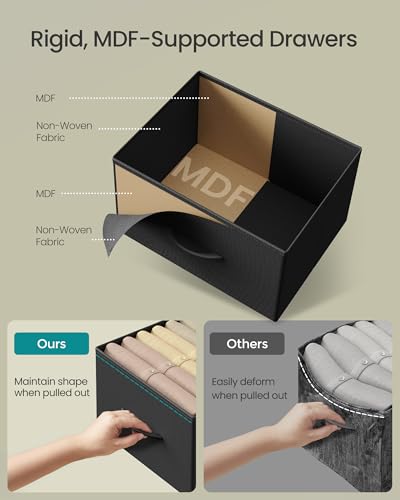 image for SONGMICS Dresser for Bedroom, Chest of Drawers, Steel, MDF, 4 Non-Wove