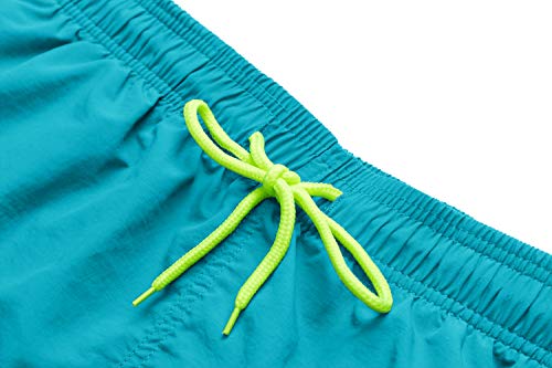 Faskunoie Men's Swim Shorts Swimming Surf Outdoor Beach Wear Nylon Short With Pockets Navy #TOP3