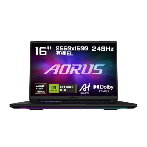 GIGABYTE �Q�[�~���O�m�[�gPC AORUS MASTER 16 6ZJM6JPE64SP 16�C���` | WQXGA 240Hz | Ryzen 9 | GeForce RTX5090 | ������ 32GB | SSD 1TB | Windows 