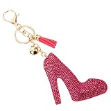 Colgante de decoración de bolso: de tacón alto, color delicado, el llavero es atractivo, puede un buen efecto decorativo, llaveros para niñas