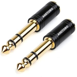 ANDTOBO 6,35 auf 3,5 Klinke Adapter 2er-Pack