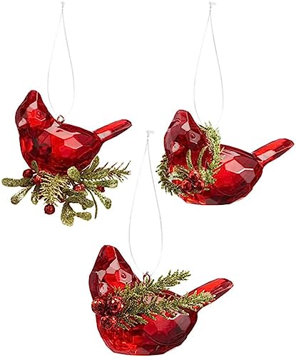 Ganz Teeny Cardinal Ornaments Set of 3