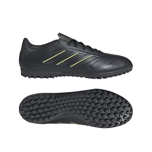adidas Unisex COPA Pure III Club Turf Football Boots, core Black/DGH Solid Grey/Lucid Lemon, 7 UK - Image 4