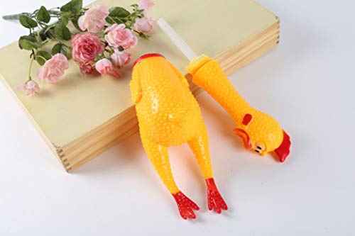 Kit 5 Brinquedos Pet Mordedor Borracha Frango Galinha Pequeno