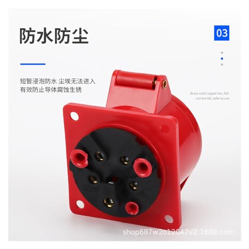 ZQ-315 Aviation Socket 5 Holes 16A5X16A Waterproof IP44 miniatura 4