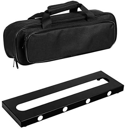 GOKKO Guitar Pedal Board Case 15.7 x 4.9 Inch Pedalboard with Carrying Bag (Small New)