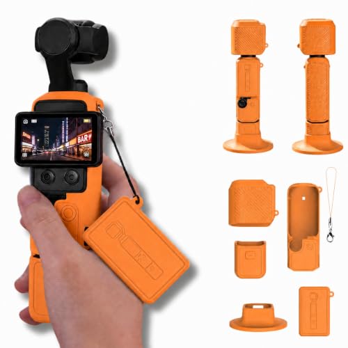 [MALFY] osmo pocket 4 �P�[�X dji pocket 4 �V���R���ی�J�o�[ �X�g���b�v �}�E���g�x�[�X�t dji osmo pocket 4 �Ή� (�I�����W)