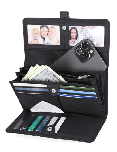 Mundi File Master Womens RFID Blocking Wallet Clutch Organizer With Change Pocket2