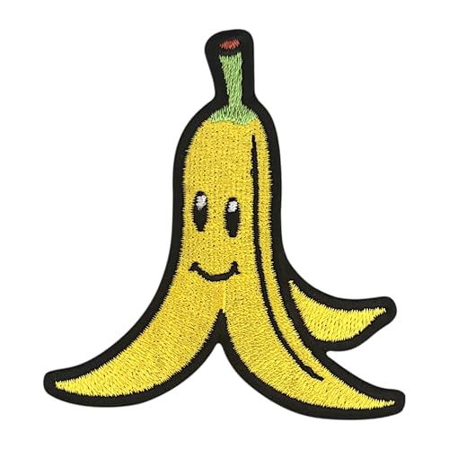 Urbanski Patch Banane Drôle avec un Visage à thermocoller sur 7,3 x 6,5 cm | Écusson Thermocollant, Transferts Thermocollant, Appliqués à coudre