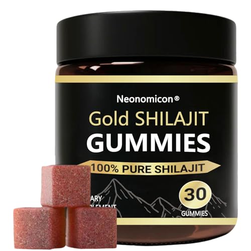 Neonomicon Shilajit Gummies for Men, Pure Himalayan Shilajit, 85+ Trace Minerals & Fulvic Acid, No Added Sugar Non-GMO, 30 Gummies