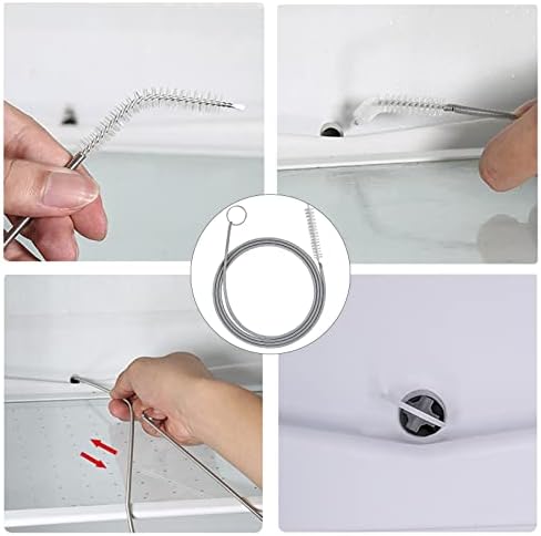 Tube Cleaning Brushes, 1.5M Flexible Long Tube Cleaner Brush Drain Hole Dredging Tool Hose Pipe Cleaning Brush Fridge Cleaner Brush, Multipurpose Cleaner Brush Drain Cleaner for Kitchen