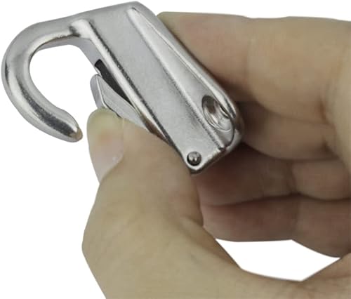 Miniatura 4 de Ayunwei Ganchos de guardabarros de acero inoxidable 316, ganchos de resorte para barcos, accesorios para ropa, guardabarros, ganchos de 5 piezas