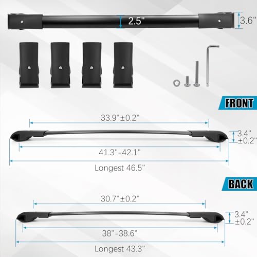 Roof Rack Cross Bars Fits for VW Tiguan 18-26 & Taos 22-26 by JSProNeo - Used condition - Image 4