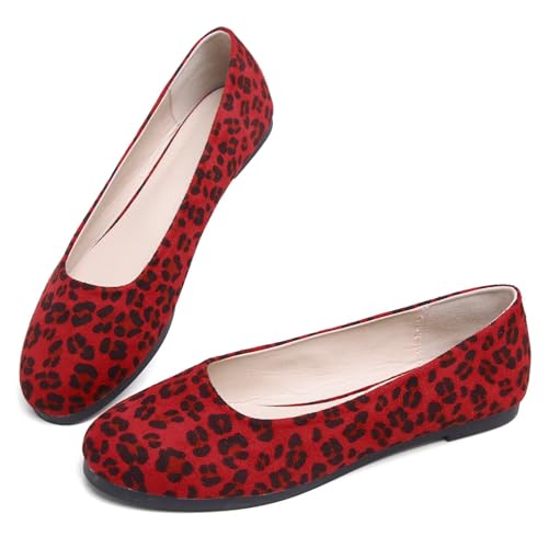 Image of Dear Time Women's Flats Comfortable Slip On Ballet Flats Soft Solid Casual Shoes