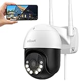 【Visión nocturna a color HD 1080p】Cámara de vigilancia wifi exterior dispone de 6 luces IR de matriz de puntos y 6 luces blancas, alta resolución 1080P, IR Cut le permite obtener imágenes claras. La cámara tiene tres modos de visión nocturna (modo nocturno, modo de día, modo automático), cuando la detección de movimiento se activa por la noche, cambia de imágenes en blanco y negro a imágenes en color, y puede ver cosas a menos de 90 pies más claramente.
