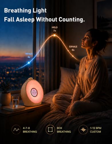 Image of Dekala Sunrise Alarm Clock for Heavy Sleepers with Pulse Wake, Sunset Sound Machine with Breathing Ambient Light, Loud Alarm for Bedrooms, Wake Up Light, Digital Color Display & 7 Themes, No App