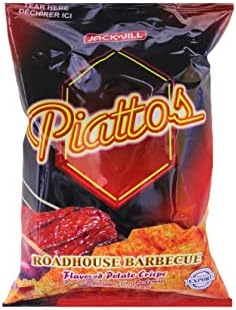 Jack'n Jill Piattos Flavored Potato Crisps 3 Oz (Pack of 4) (Roadhouse Barbecue)