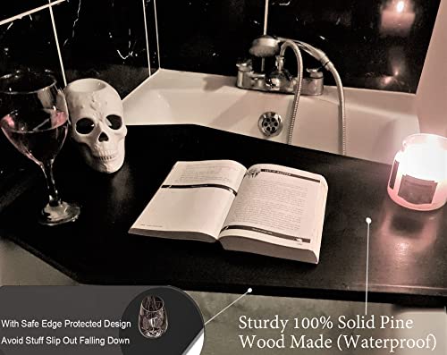 Large Halloween Coffin Charcuterie Board Gothic Kitchen Accessories - Gothic Furniture Goth Kitchen - Waterproof Painted Coffin Bath Tray With Raised Edge Goth Bathroom Decor Caddy 32X12.8X1.2'' 1Pcs #TOP3