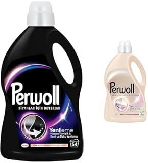 Perwoll Seti | Yenileme Siyahlar için Sıvı Deterjan 54 Yıkama 2.97 Lt x1 + Açık Renkliler 2.97 Litre, 3L, 54 Yıkama x1