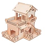 BESPORTBLE Wooden Hamster House Villa Small Animal Hideout Play Tube Toys Cozy Toy