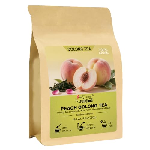 Loose Leaf - 8.8oz / 250g - Dongding High Mountain Blossom Tea - Gaoshan Ulong Green Tea - Blend With Natural Edible Rose Petals - Medium Caffeine