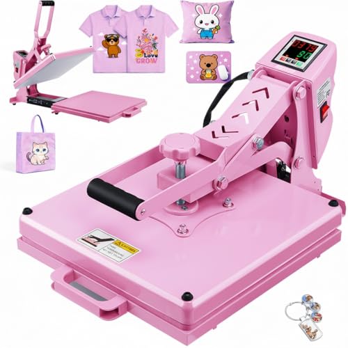 38 x 38 cm - Presse à chaud à tiroir coulissant - Presse chauffante à plat pour t-shirts, presse de transfert, machine de sublimation numérique industrielle pour sublimation sur t-shirts pour