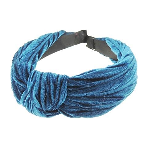 Dark Turquoise Velvet Turban Headband Cover