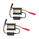 Ywdiml 2PCS DC 12V 35W Car Xenon HID Ballast, Ultra Slim Vehicle Xenon Lamp Ballast Control Unit Replacement, Auto Headlight Stabilizer Control Module Accessories, Suitable for H1 H3 H3C