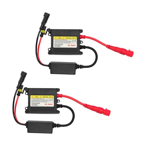 Ywdiml 2PCS DC 12V 35W Car Xenon HID Ballast, Ultra Slim Vehicle Xenon Lamp Ballast Control Unit Replacement, Auto Headlight Stabilizer Control Module Accessories, Suitable for H1 H3 H3C