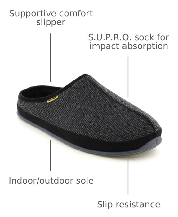 Image of Deer Stags Slipperooz Wherever Adult Slippers, Black