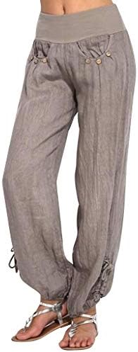 Generisch Vrijetijdsbroek voor dames, wijde pijpen, modieus, elastische