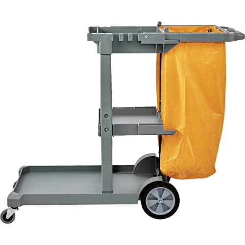 Vevor GREY CLEANING CART Cart, 3-Shelf Commercial Janitorial Cart thumb #7